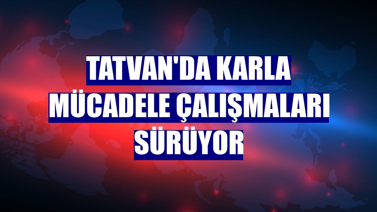 Tatvan'da karla mücadele çalışmaları sürüyor