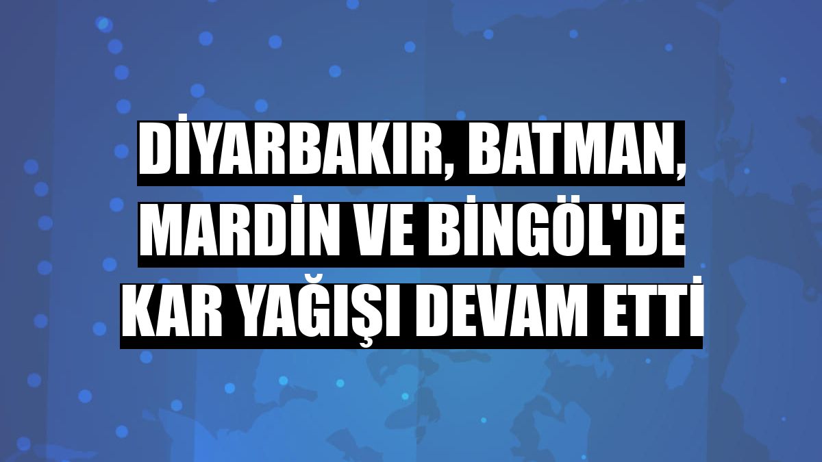 Diyarbakır, Batman, Mardin ve Bingöl'de kar yağışı devam etti