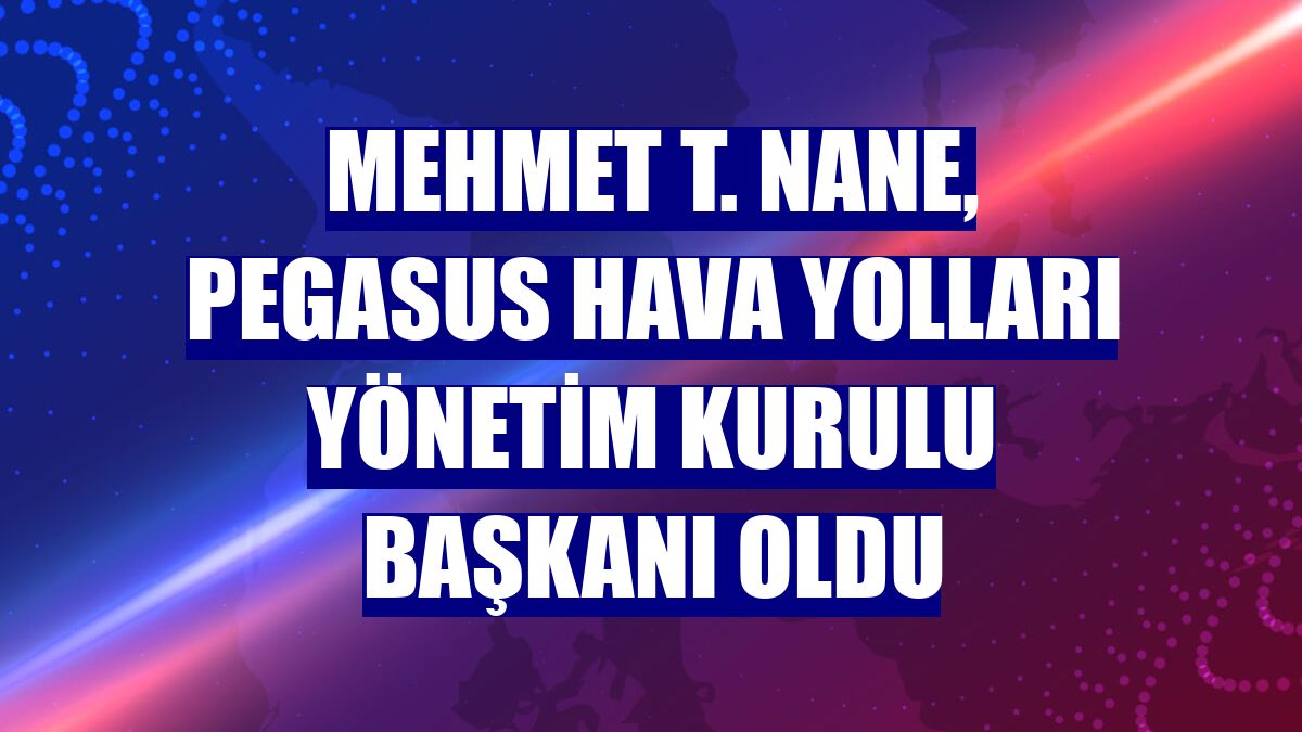Mehmet T. Nane, Pegasus Hava Yolları Yönetim Kurulu Başkanı oldu