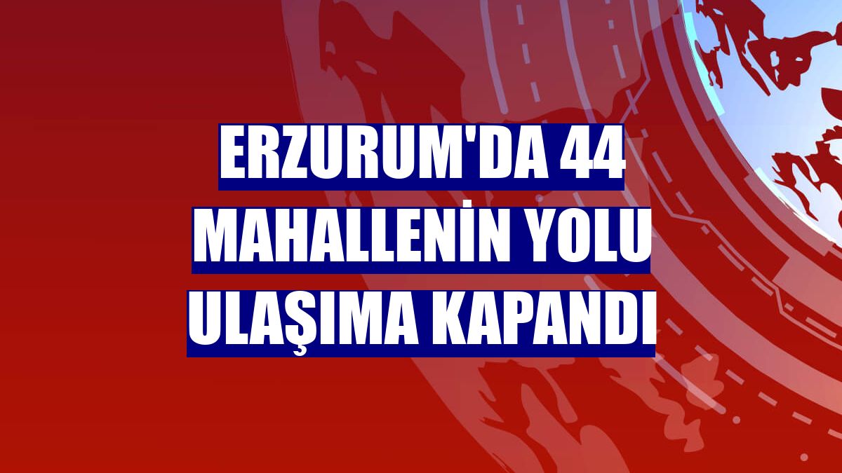 Erzurum'da 44 mahallenin yolu ulaşıma kapandı