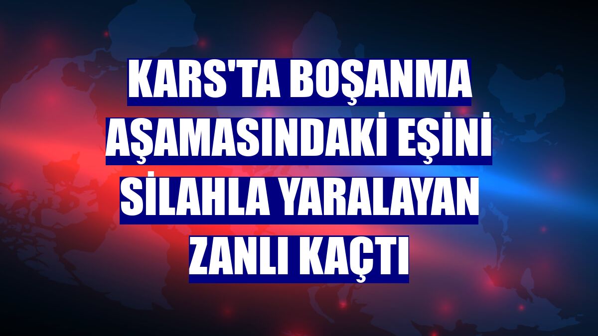 Kars'ta boşanma aşamasındaki eşini silahla yaralayan zanlı kaçtı
