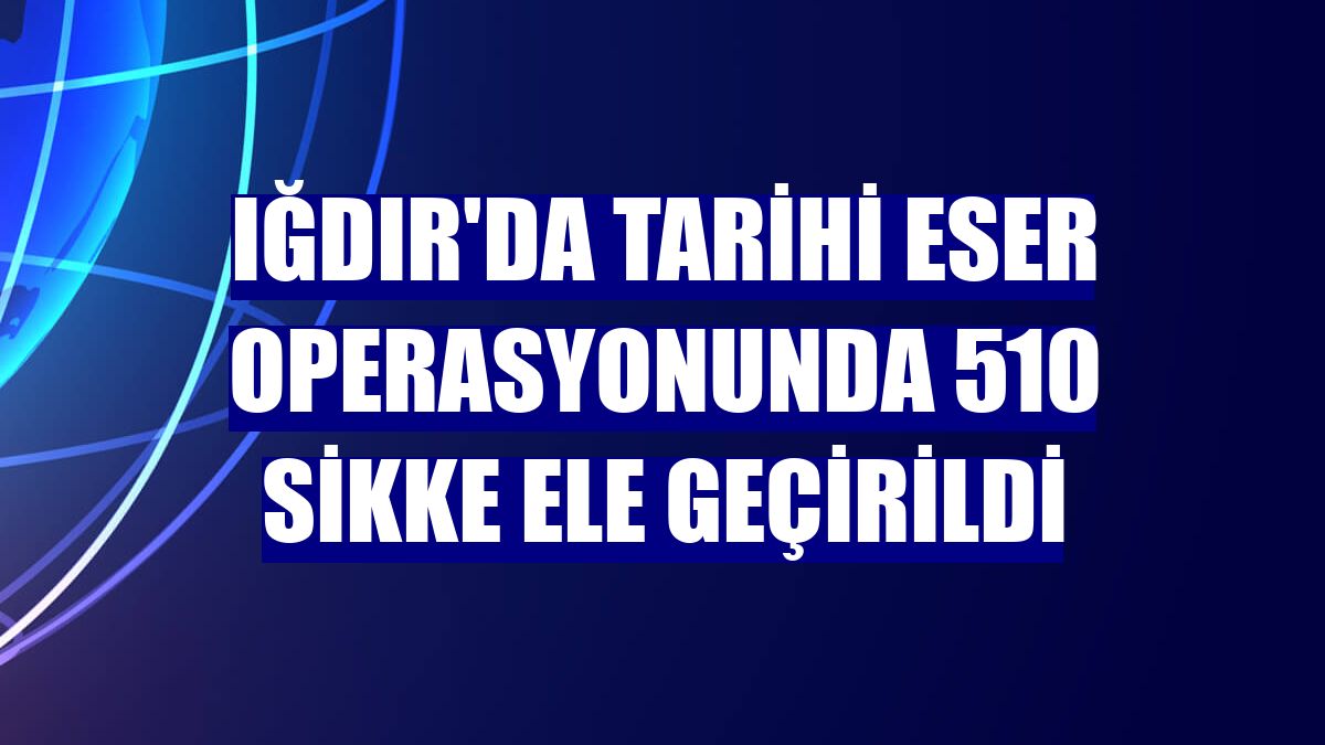 Iğdır'da tarihi eser operasyonunda 510 sikke ele geçirildi