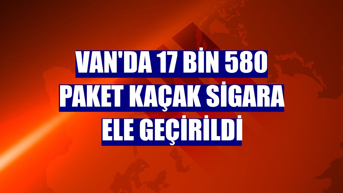 Van'da 17 bin 580 paket kaçak sigara ele geçirildi
