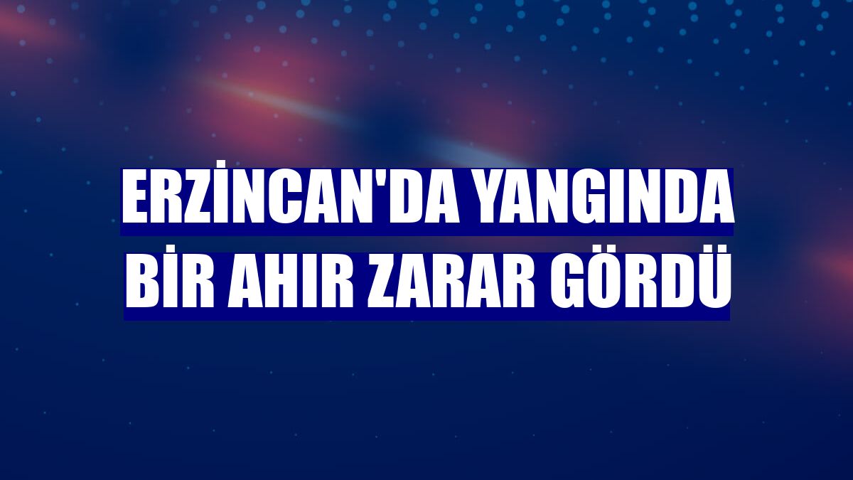 Erzincan'da yangında bir ahır zarar gördü