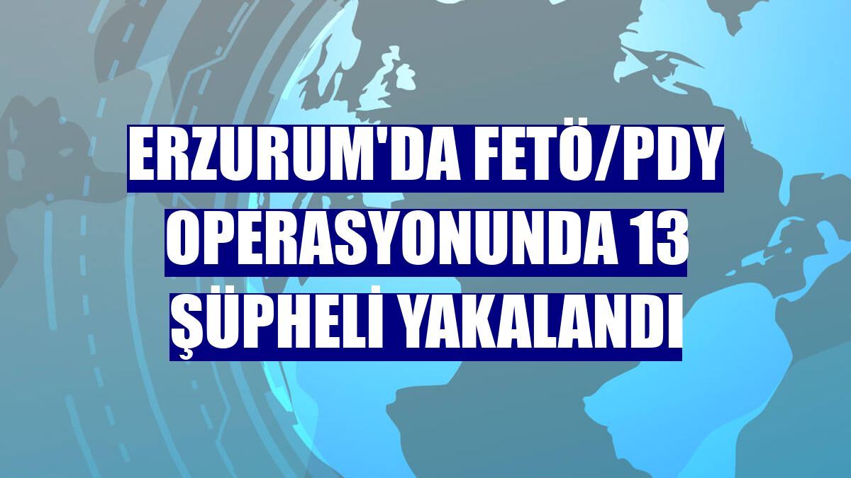 Erzurum'da FETÖ/PDY operasyonunda 13 şüpheli yakalandı