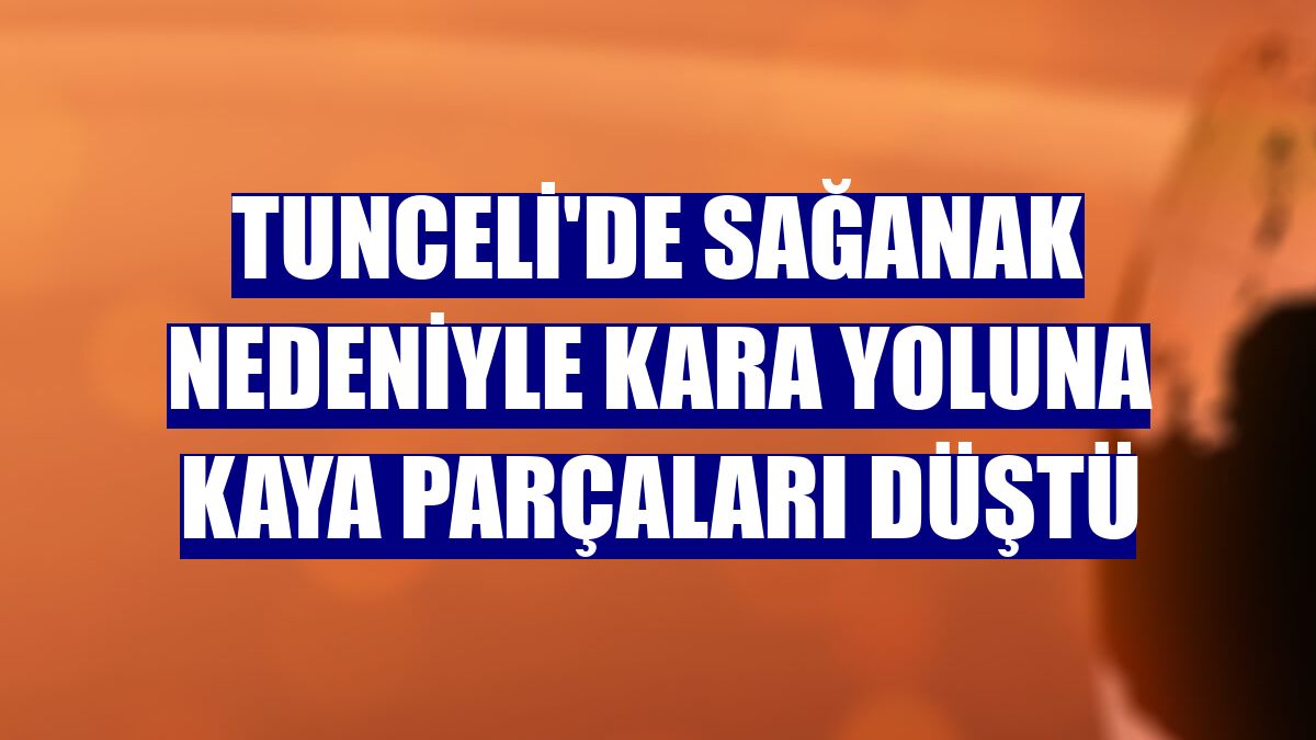 Tunceli'de sağanak nedeniyle kara yoluna kaya parçaları düştü