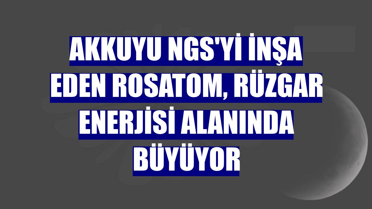 Akkuyu NGS'yi inşa eden Rosatom, rüzgar enerjisi alanında büyüyor