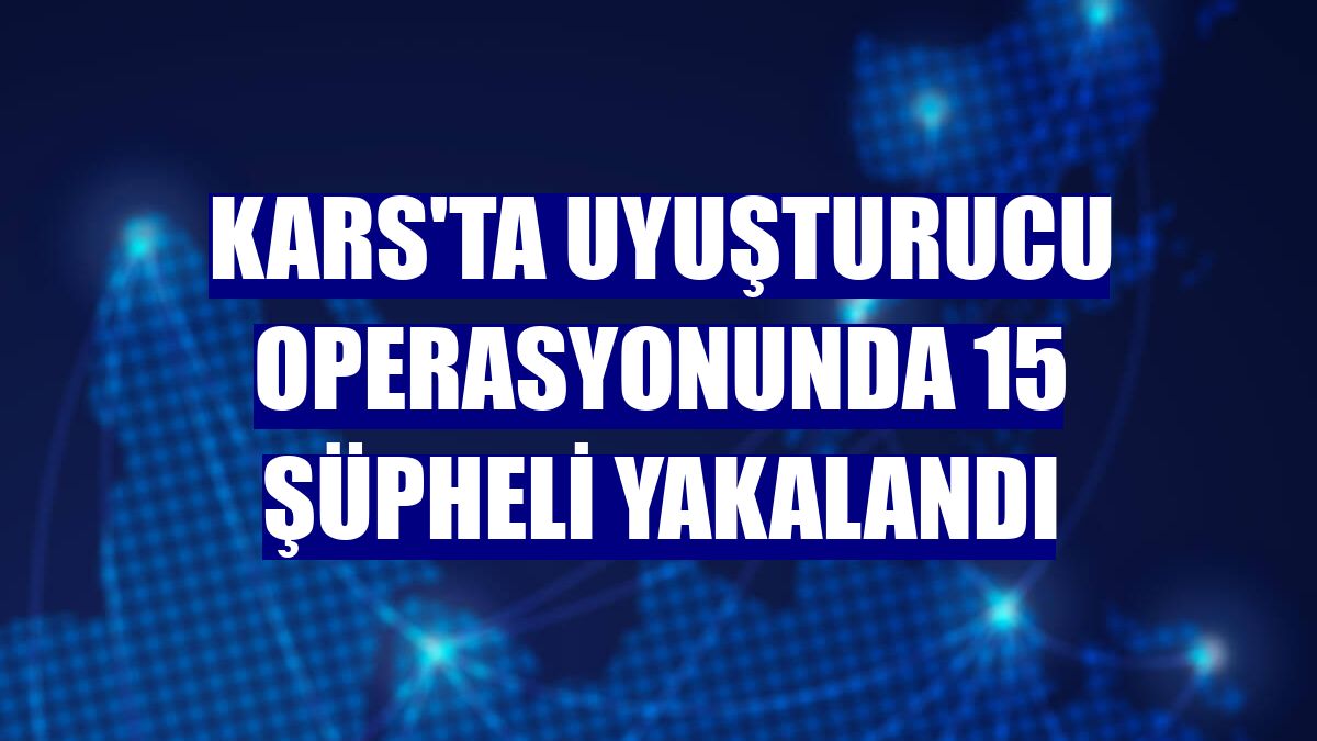 Kars'ta uyuşturucu operasyonunda 15 şüpheli yakalandı