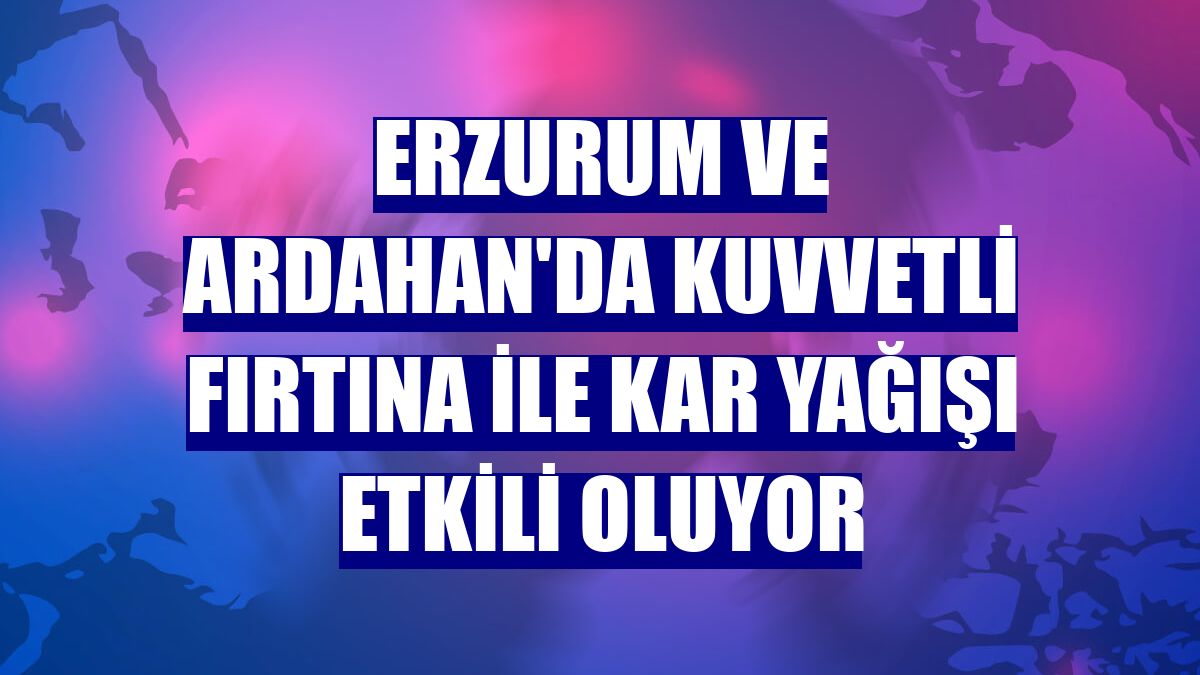 Erzurum ve Ardahan'da kuvvetli fırtına ile kar yağışı etkili oluyor