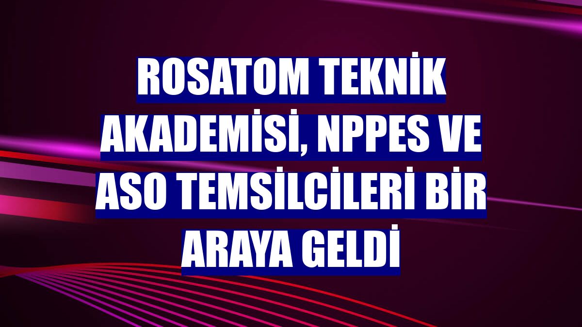Rosatom Teknik Akademisi, NPPES ve ASO temsilcileri bir araya geldi