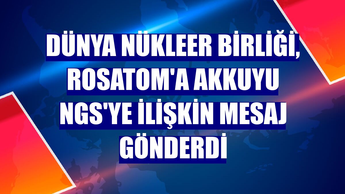 Dünya Nükleer Birliği, Rosatom'a Akkuyu NGS'ye ilişkin mesaj gönderdi