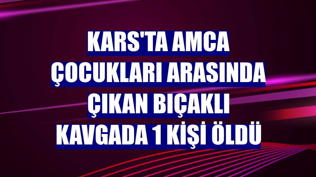 Kars'ta amca çocukları arasında çıkan bıçaklı kavgada 1 kişi öldü