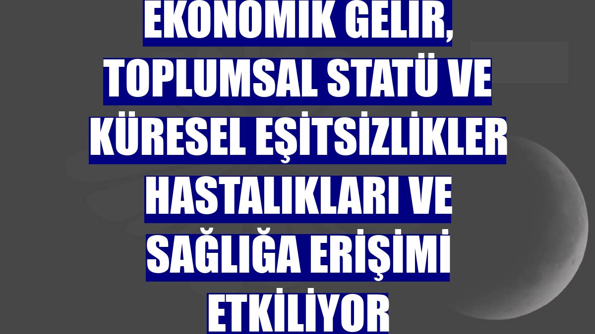 Ekonomik gelir, toplumsal statü ve küresel eşitsizlikler hastalıkları ve sağlığa erişimi etkiliyor