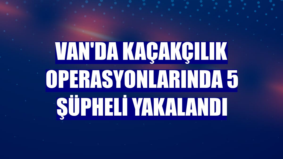 Van'da kaçakçılık operasyonlarında 5 şüpheli yakalandı