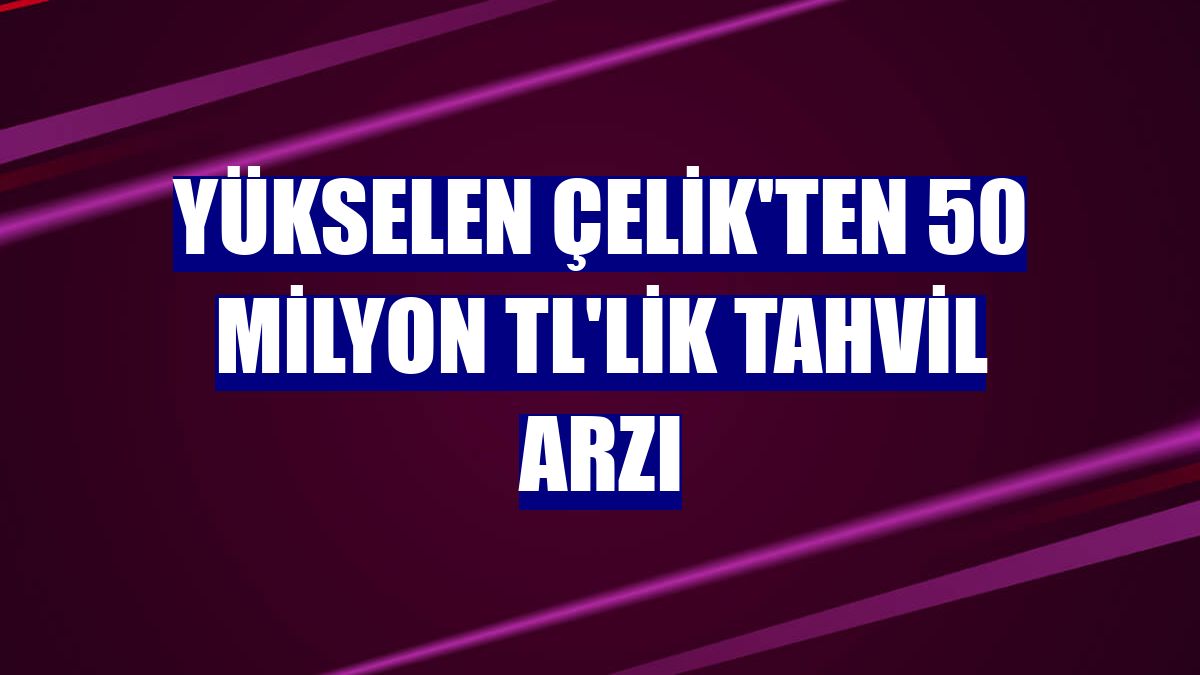 Yükselen Çelik'ten 50 milyon TL'lik tahvil arzı