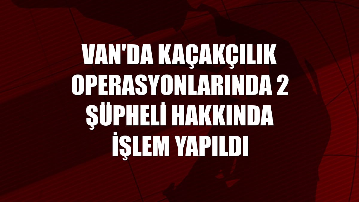 Van'da kaçakçılık operasyonlarında 2 şüpheli hakkında işlem yapıldı