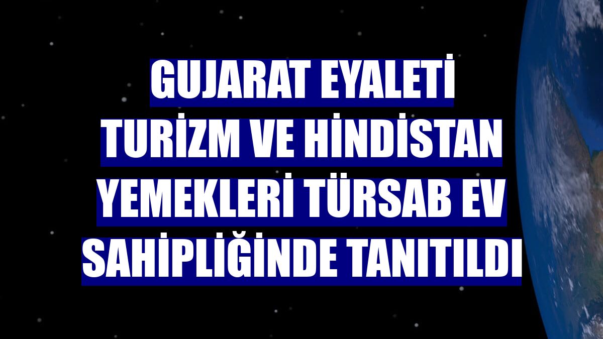 Gujarat Eyaleti Turizm ve Hindistan yemekleri TÜRSAB ev sahipliğinde tanıtıldı