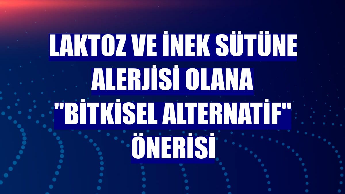 Laktoz ve inek sütüne alerjisi olana "bitkisel alternatif" önerisi