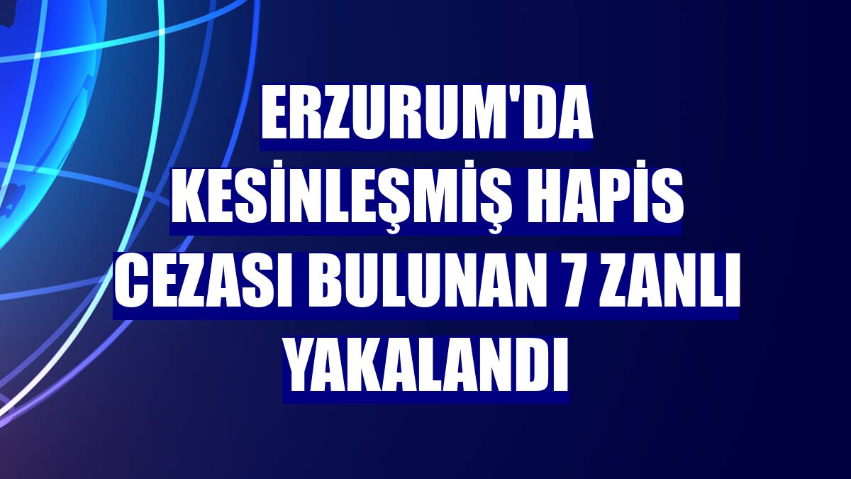 Erzurum'da kesinleşmiş hapis cezası bulunan 7 zanlı yakalandı