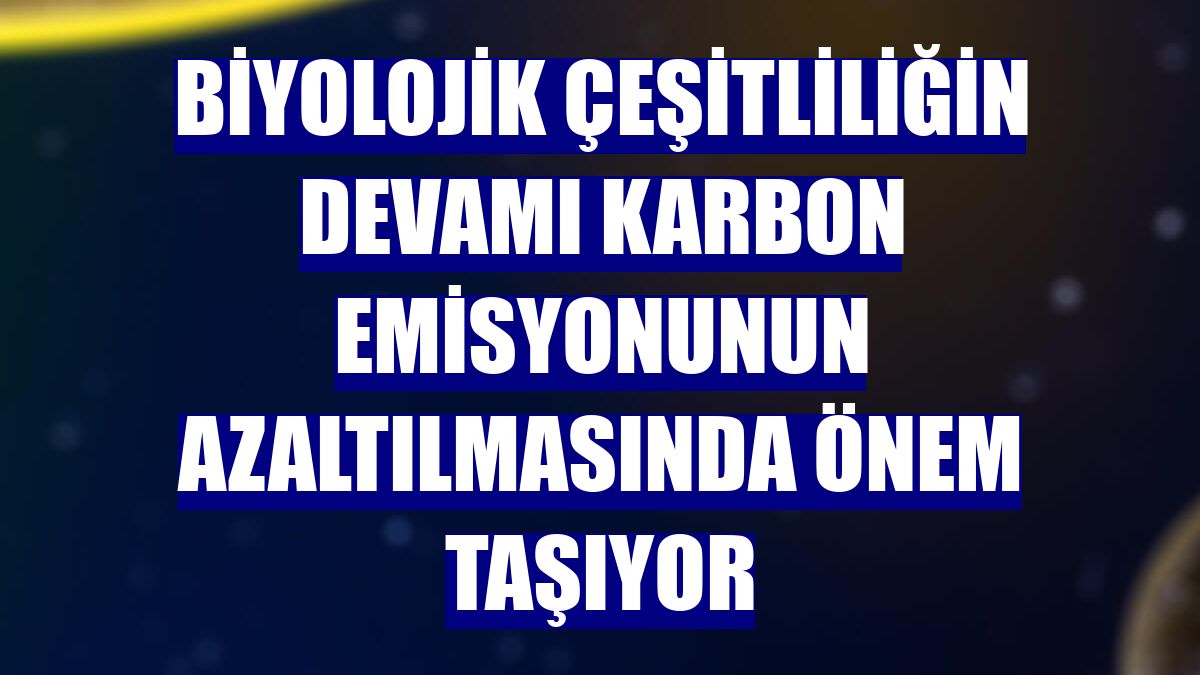 Biyolojik çeşitliliğin devamı karbon emisyonunun azaltılmasında önem taşıyor
