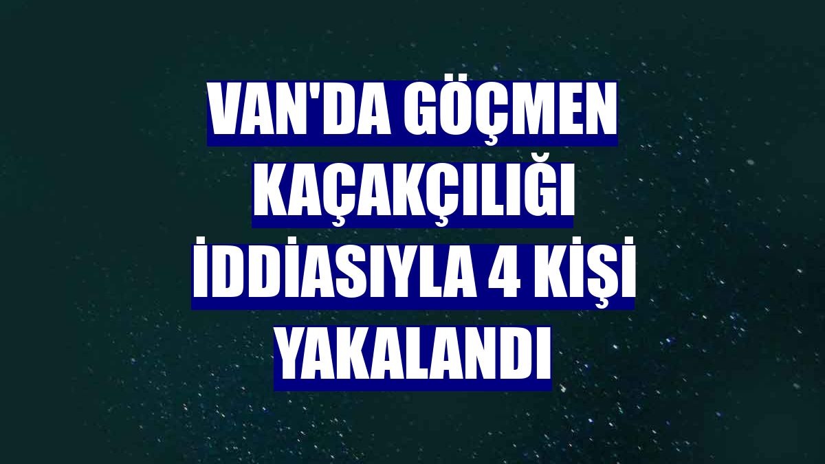 Van'da göçmen kaçakçılığı iddiasıyla 4 kişi yakalandı