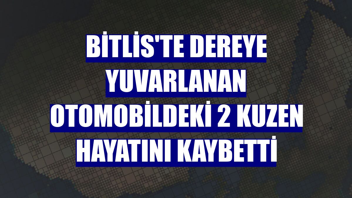 Bitlis'te dereye yuvarlanan otomobildeki 2 kuzen hayatını kaybetti