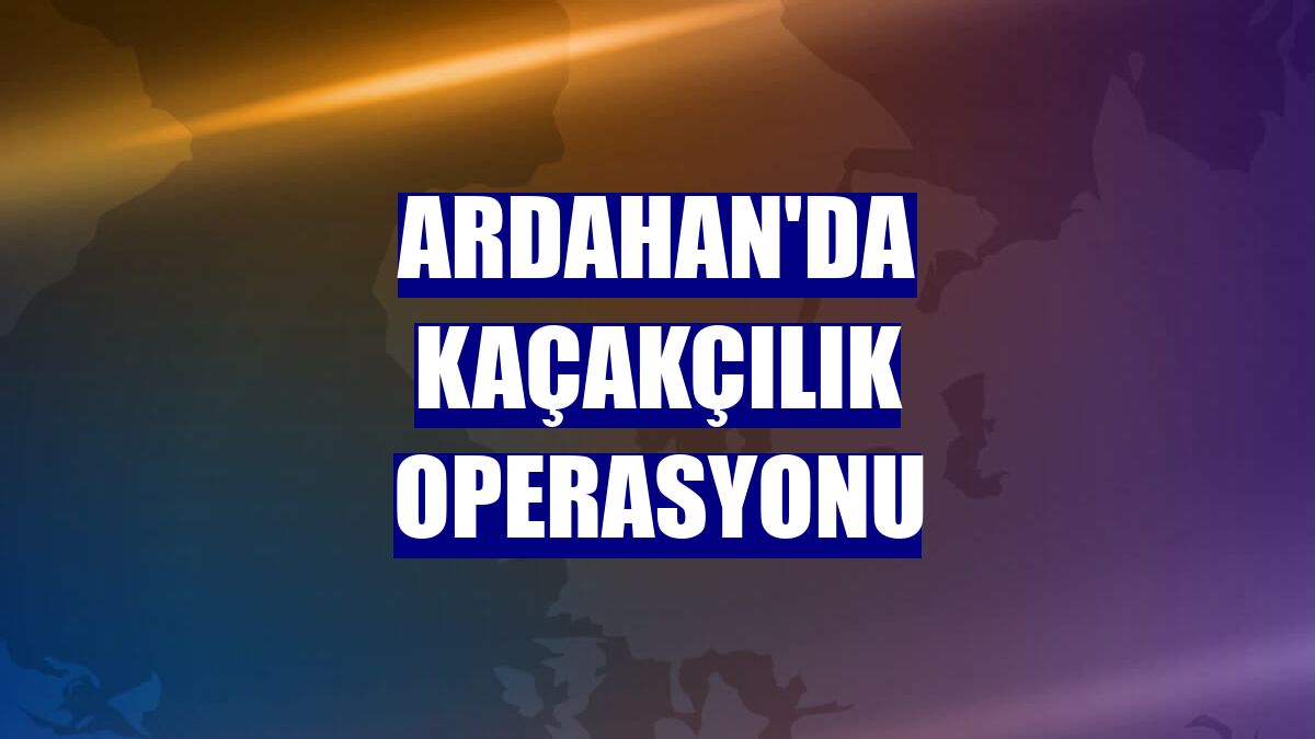 Ardahan'da kaçakçılık operasyonu