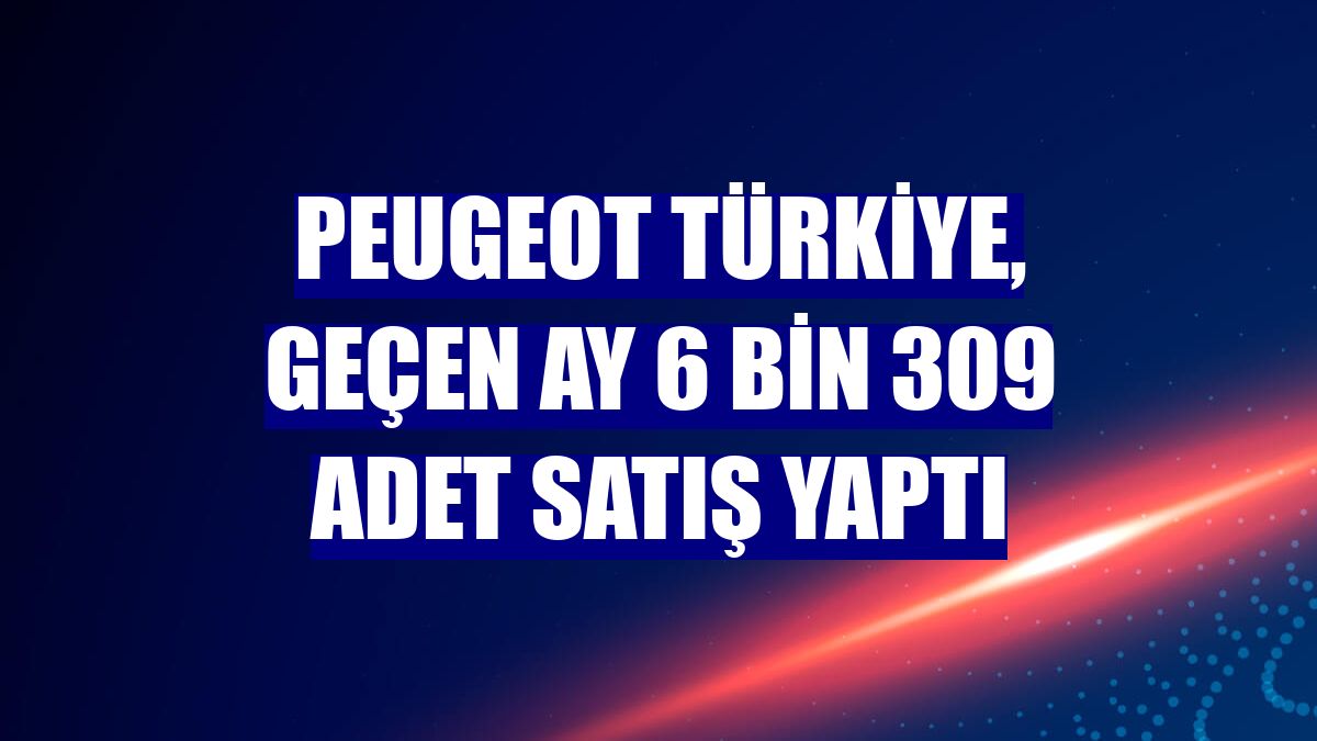 Peugeot Türkiye, geçen ay 6 bin 309 adet satış yaptı