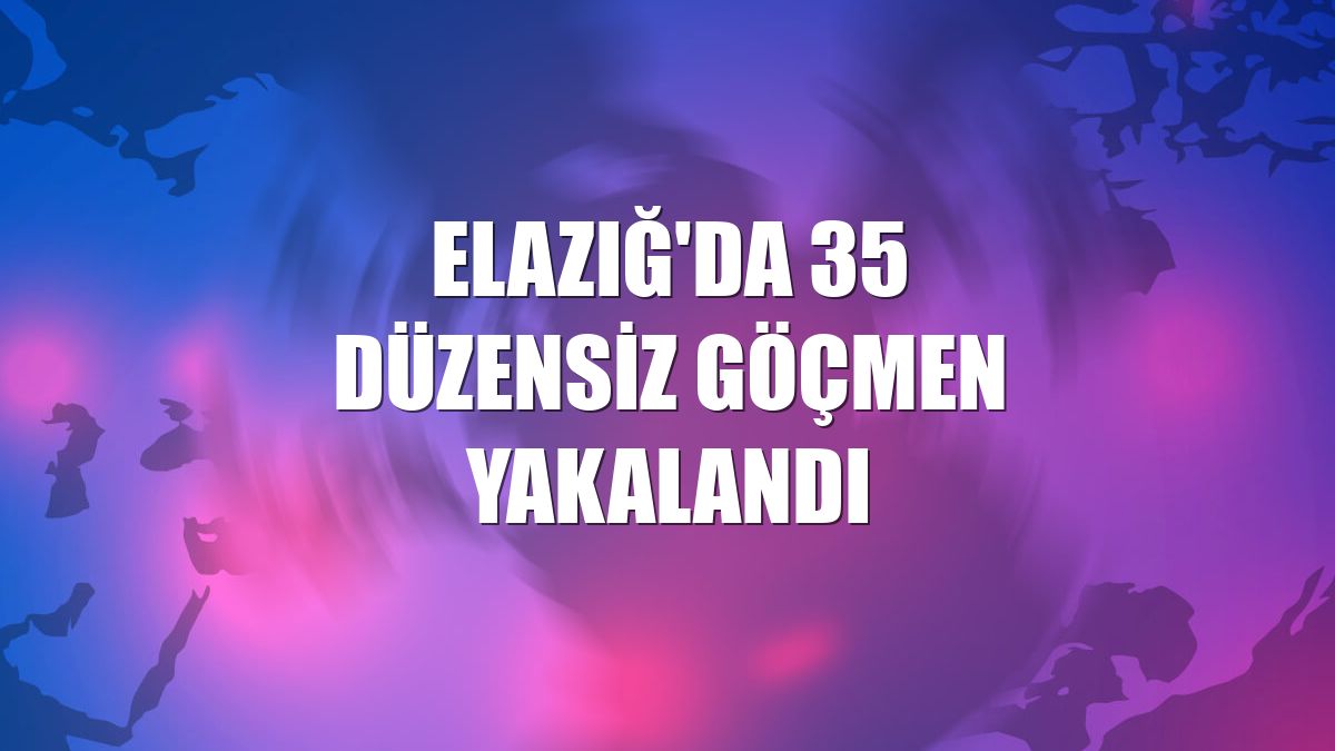Elazığ'da 35 düzensiz göçmen yakalandı