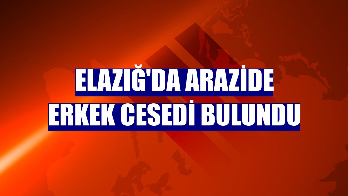 Elazığ'da arazide erkek cesedi bulundu