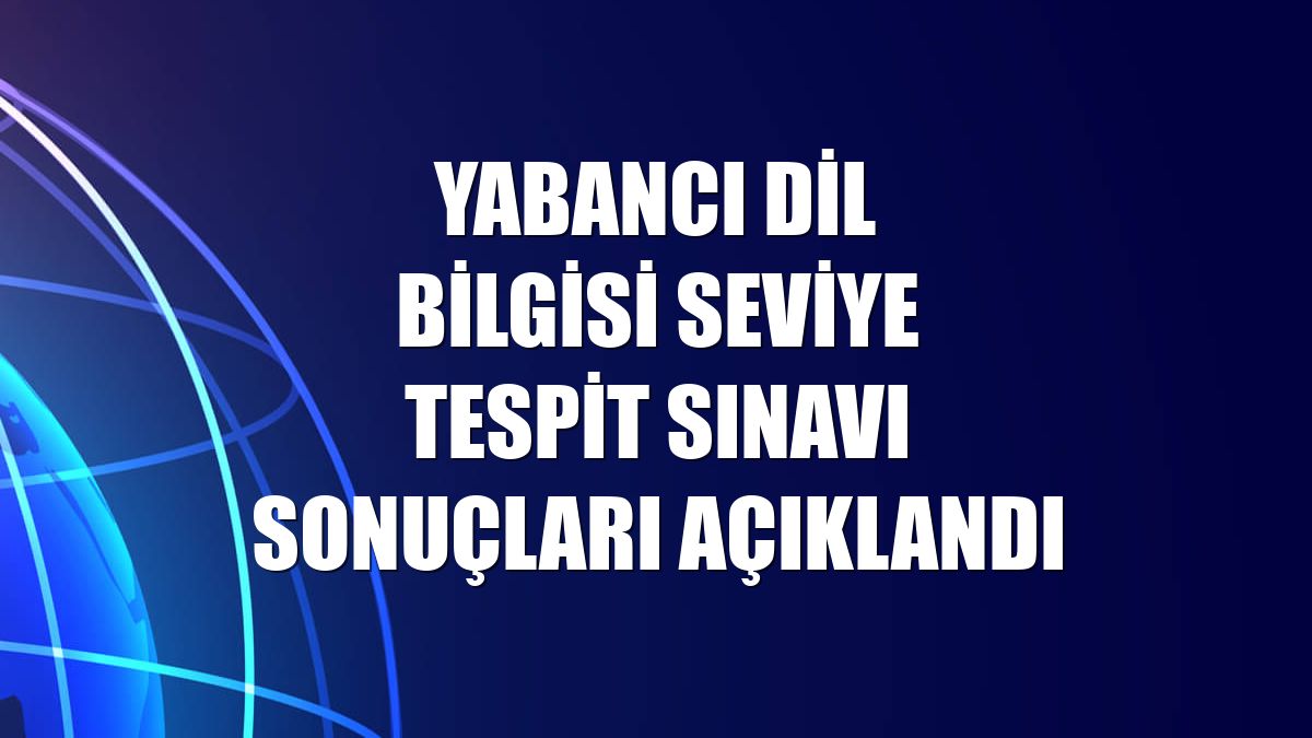 Yabancı Dil Bilgisi Seviye Tespit Sınavı sonuçları açıklandı