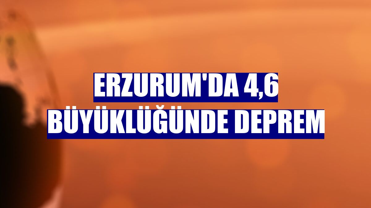 Erzurum'da 4,6 büyüklüğünde deprem