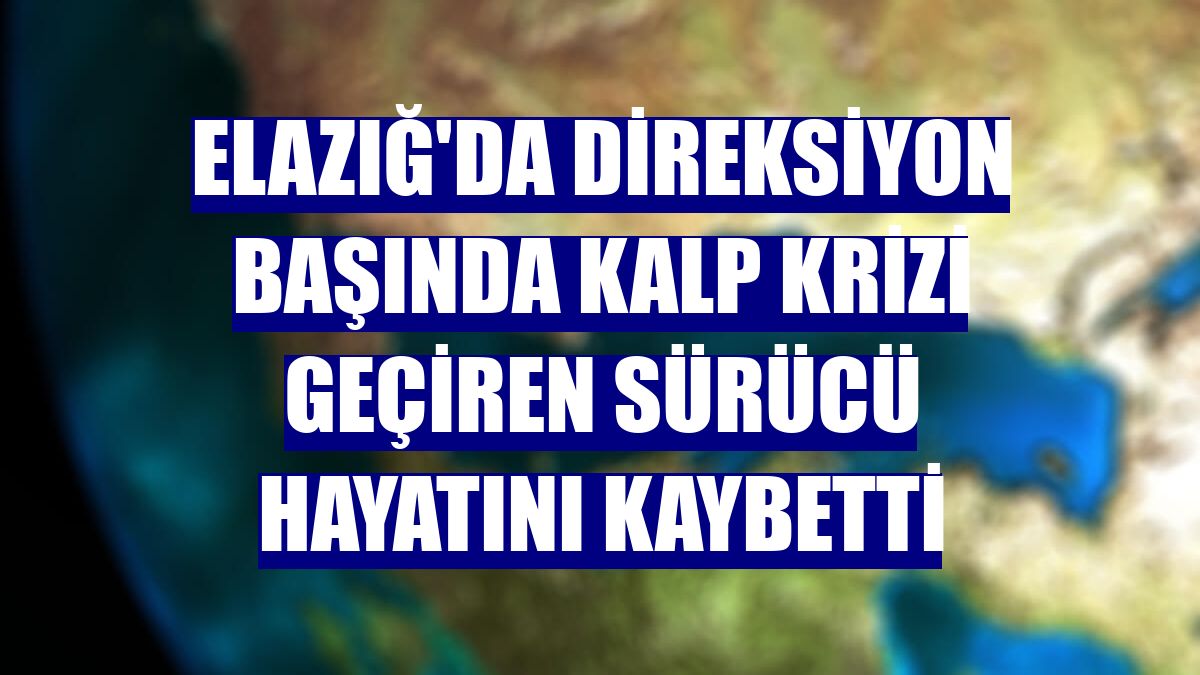 Elazığ'da direksiyon başında kalp krizi geçiren sürücü hayatını kaybetti