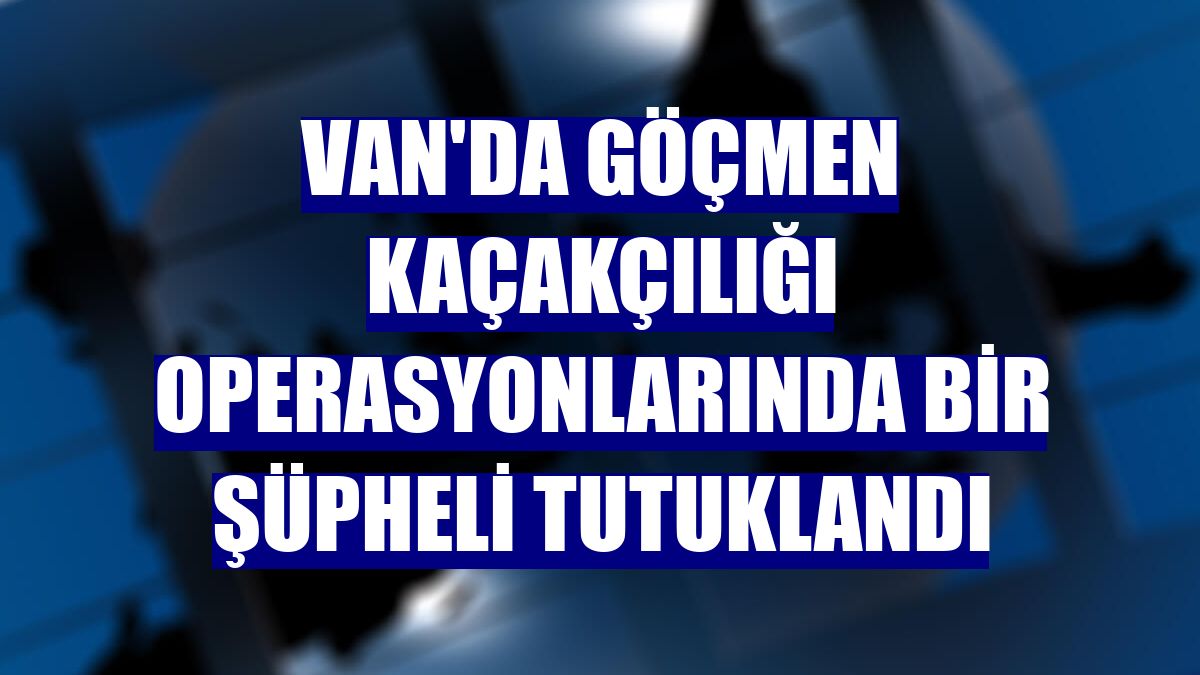 Van'da göçmen kaçakçılığı operasyonlarında bir şüpheli tutuklandı