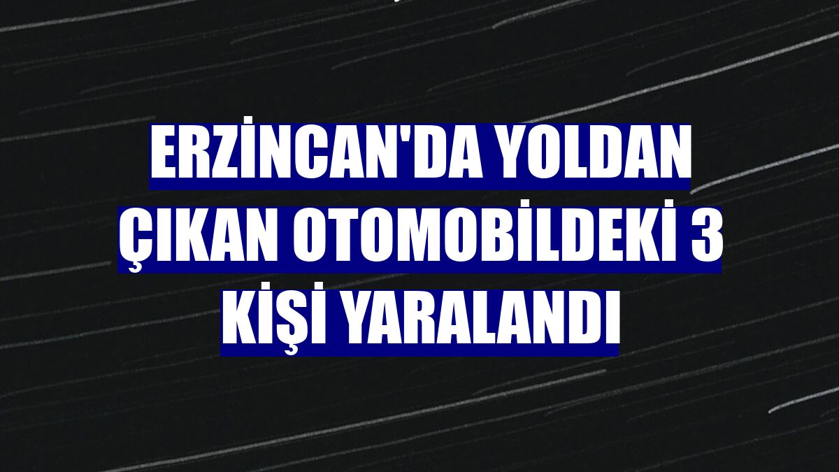Erzincan'da yoldan çıkan otomobildeki 3 kişi yaralandı