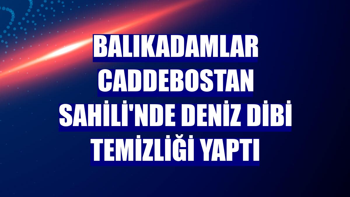 Balıkadamlar Caddebostan Sahili'nde deniz dibi temizliği yaptı