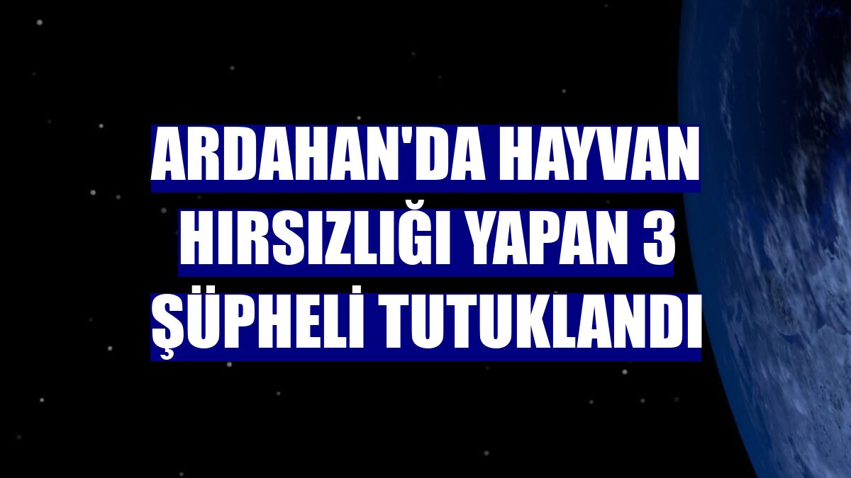 Ardahan'da hayvan hırsızlığı yapan 3 şüpheli tutuklandı