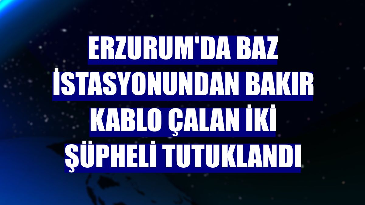 Erzurum'da baz istasyonundan bakır kablo çalan iki şüpheli tutuklandı
