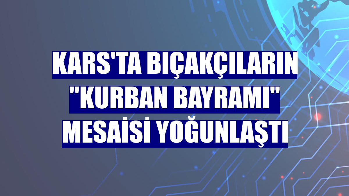 Kars'ta bıçakçıların "Kurban Bayramı" mesaisi yoğunlaştı