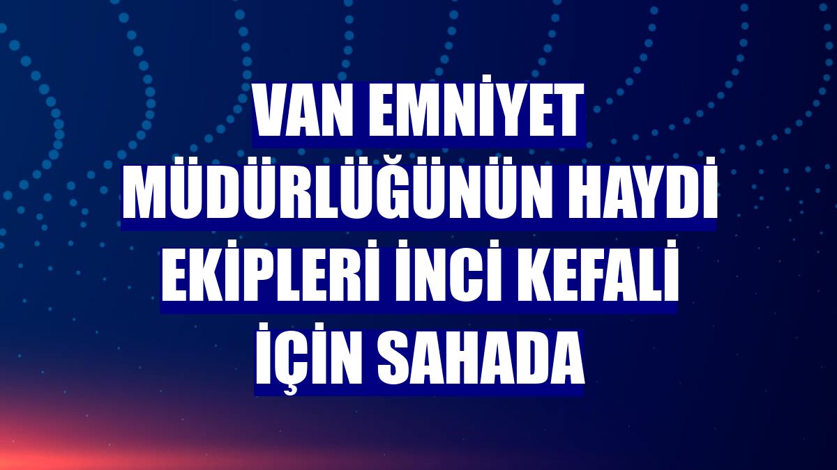 Van Emniyet Müdürlüğünün HAYDİ ekipleri inci kefali için sahada