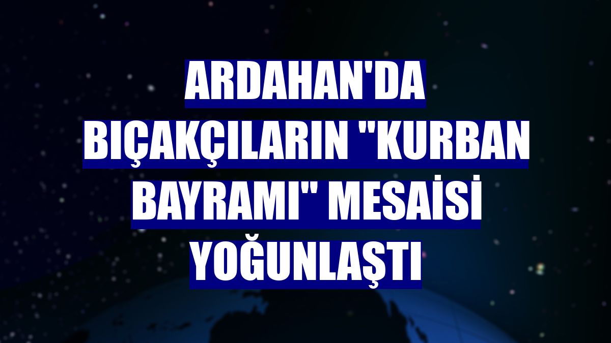 Ardahan'da bıçakçıların "Kurban Bayramı" mesaisi yoğunlaştı