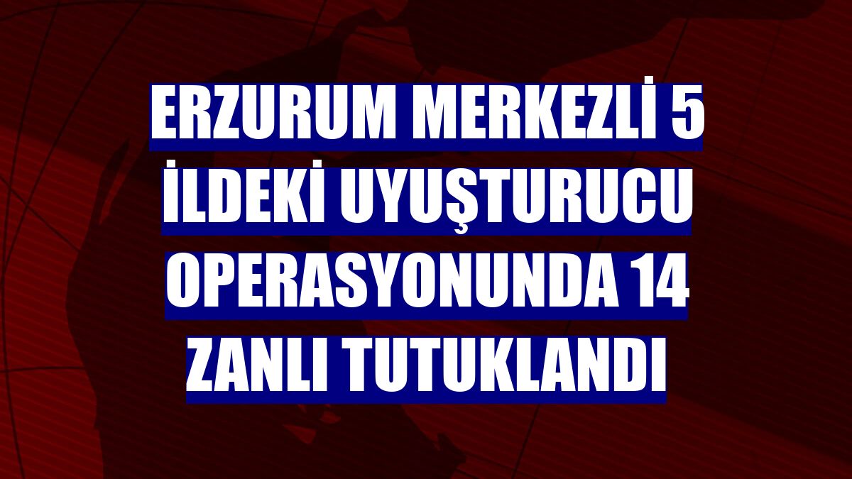 Erzurum merkezli 5 ildeki uyuşturucu operasyonunda 14 zanlı tutuklandı