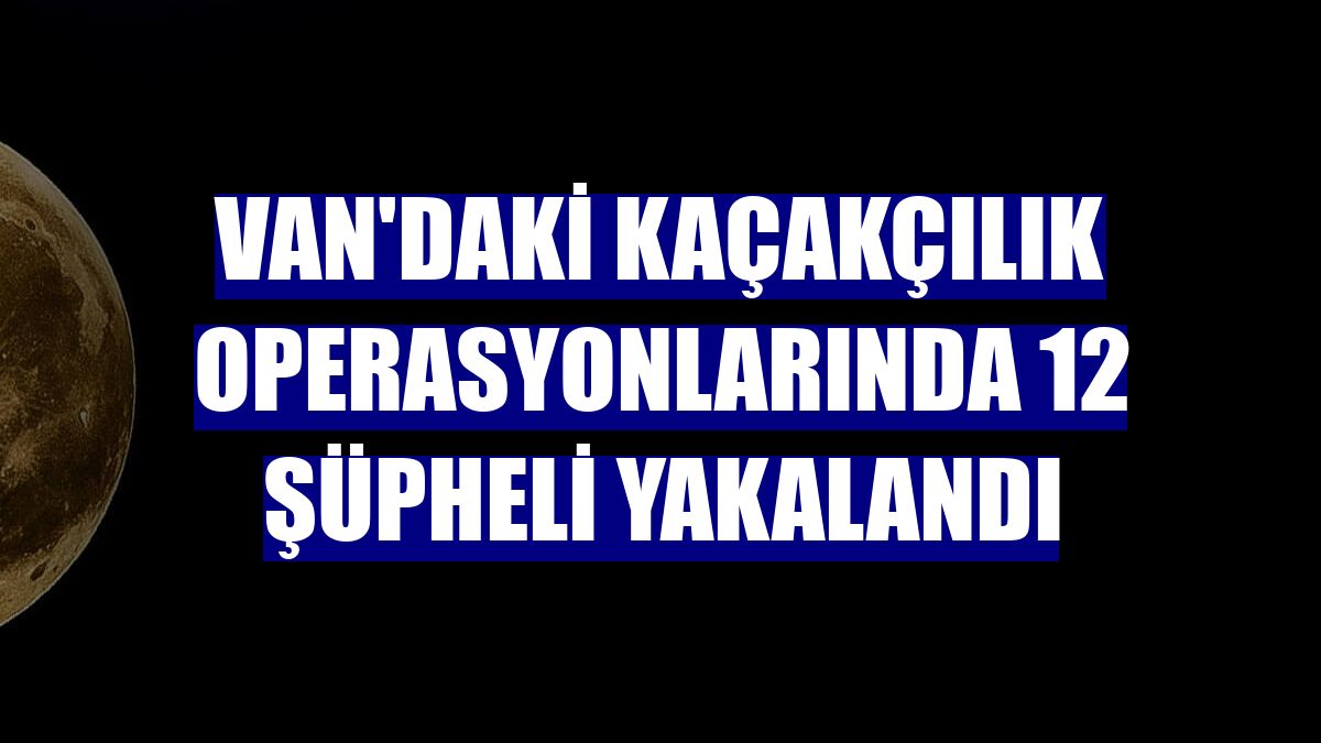 Van'daki kaçakçılık operasyonlarında 12 şüpheli yakalandı