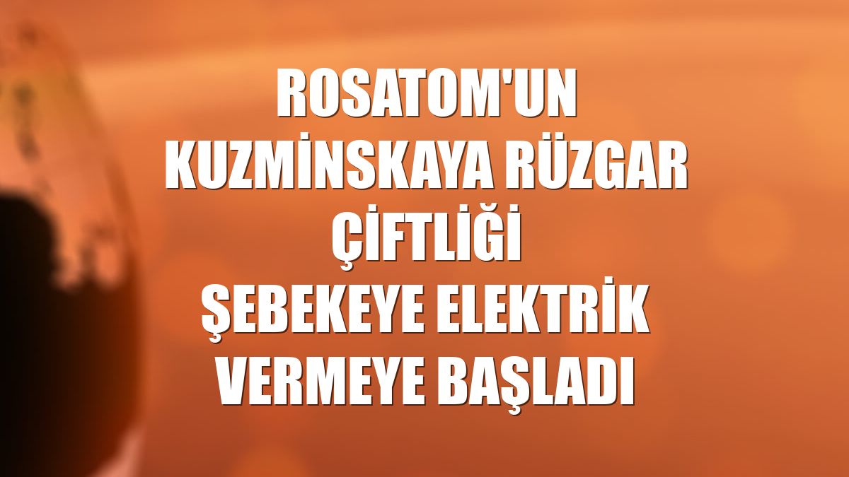 Rosatom'un Kuzminskaya Rüzgar Çiftliği şebekeye elektrik vermeye başladı