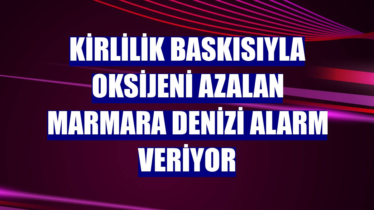Kirlilik baskısıyla oksijeni azalan Marmara Denizi alarm veriyor