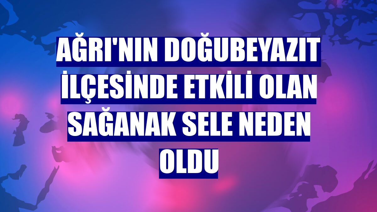 Ağrı'nın Doğubeyazıt ilçesinde etkili olan sağanak sele neden oldu