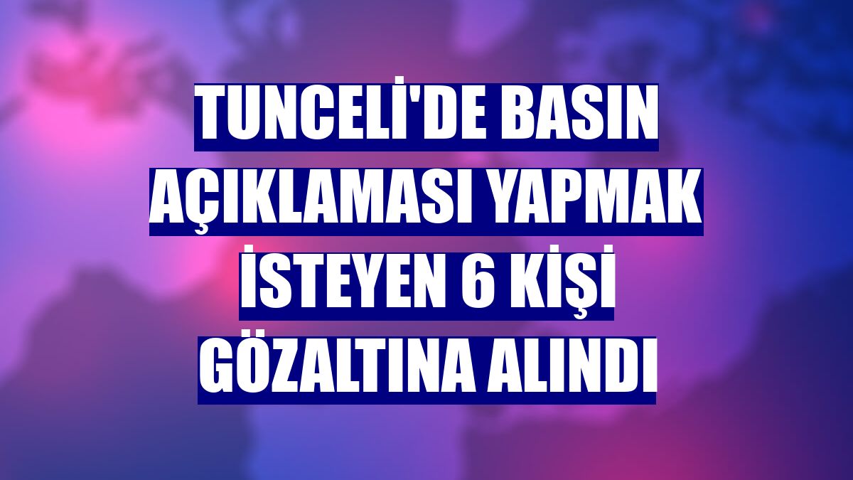 Tunceli'de basın açıklaması yapmak isteyen 6 kişi gözaltına alındı
