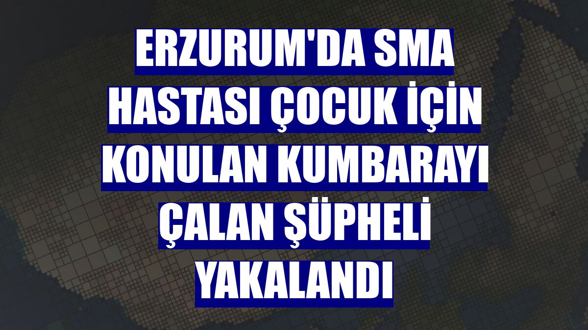 Erzurum'da SMA hastası çocuk için konulan kumbarayı çalan şüpheli yakalandı