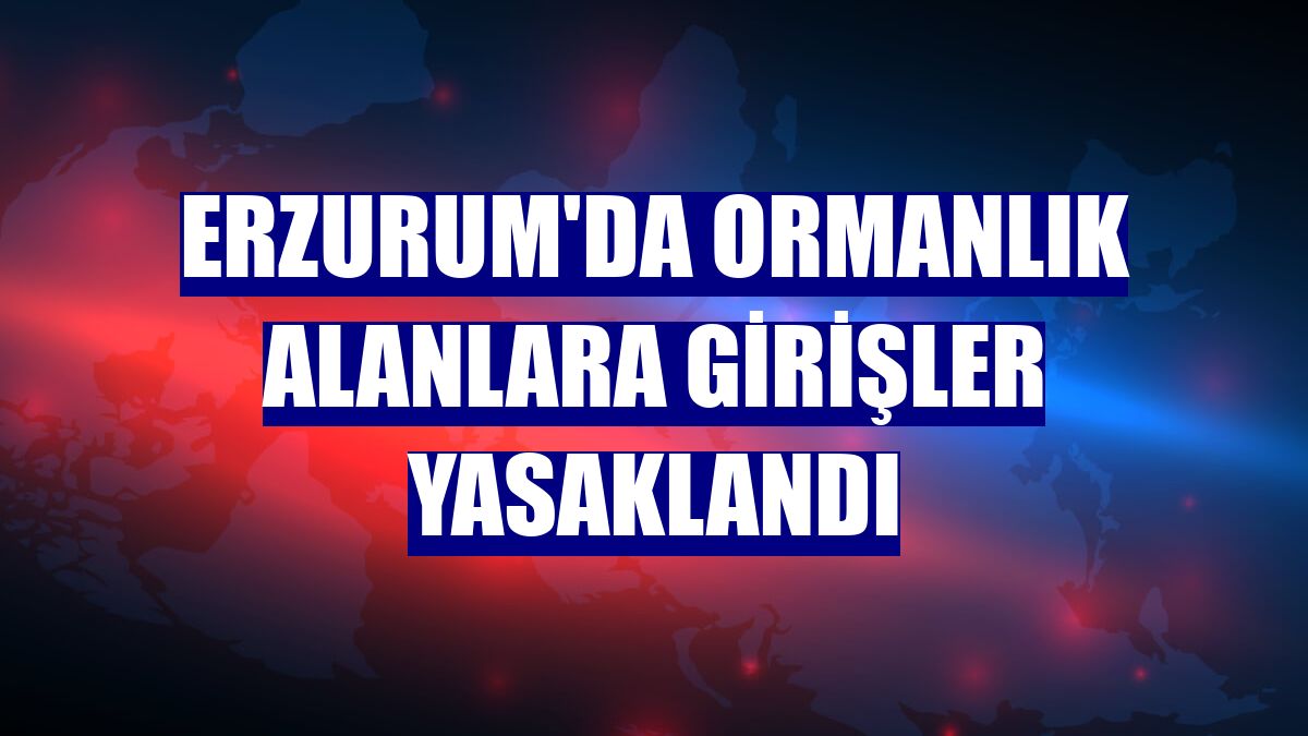 Erzurum'da ormanlık alanlara girişler yasaklandı