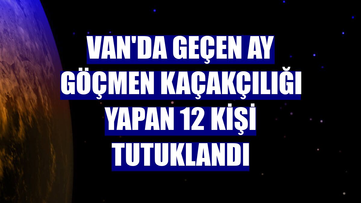 Van'da geçen ay göçmen kaçakçılığı yapan 12 kişi tutuklandı